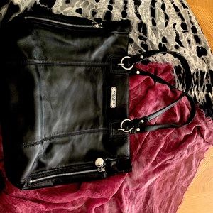 Coach black leather purse